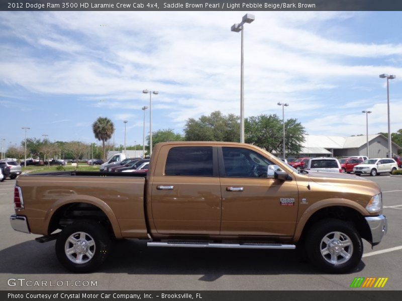 Saddle Brown Pearl / Light Pebble Beige/Bark Brown 2012 Dodge Ram 3500 HD Laramie Crew Cab 4x4