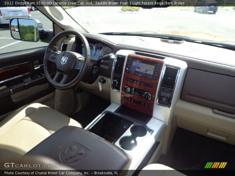 Saddle Brown Pearl / Light Pebble Beige/Bark Brown 2012 Dodge Ram 3500 HD Laramie Crew Cab 4x4