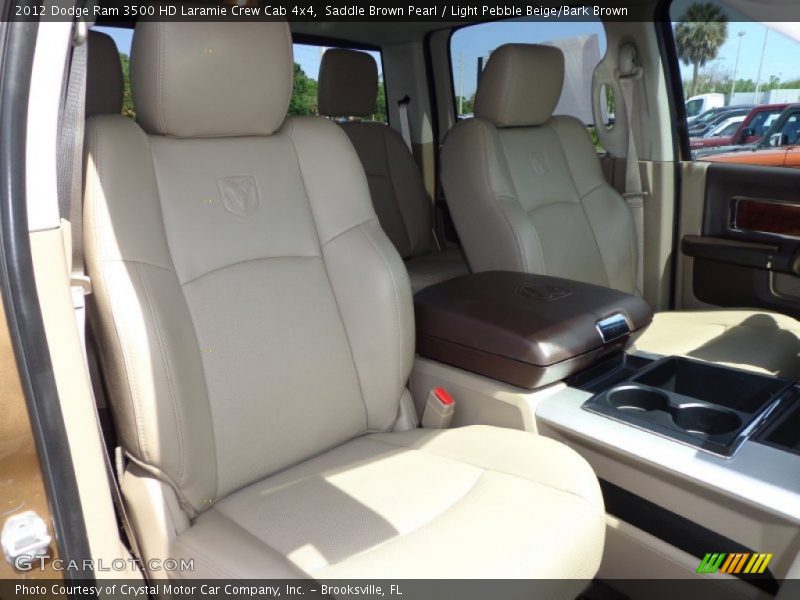 Saddle Brown Pearl / Light Pebble Beige/Bark Brown 2012 Dodge Ram 3500 HD Laramie Crew Cab 4x4