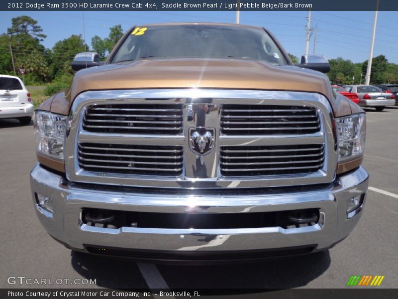 Saddle Brown Pearl / Light Pebble Beige/Bark Brown 2012 Dodge Ram 3500 HD Laramie Crew Cab 4x4