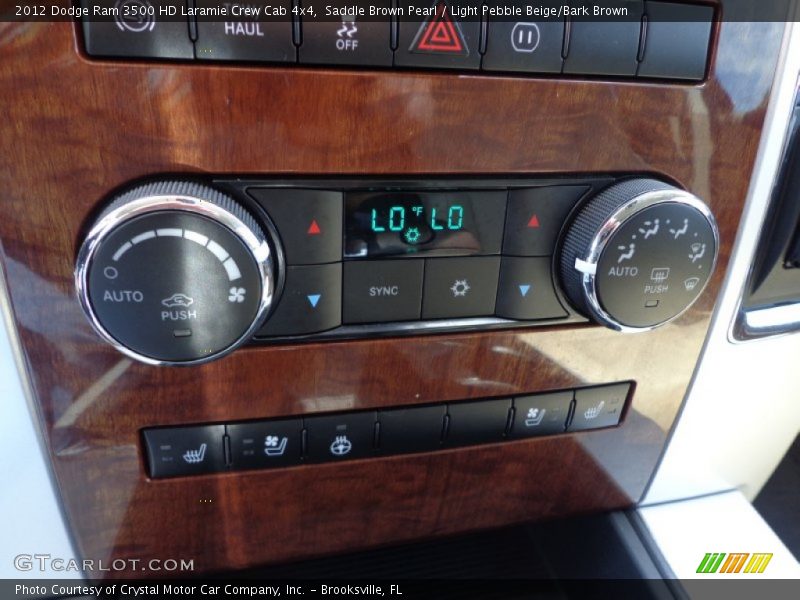 Saddle Brown Pearl / Light Pebble Beige/Bark Brown 2012 Dodge Ram 3500 HD Laramie Crew Cab 4x4