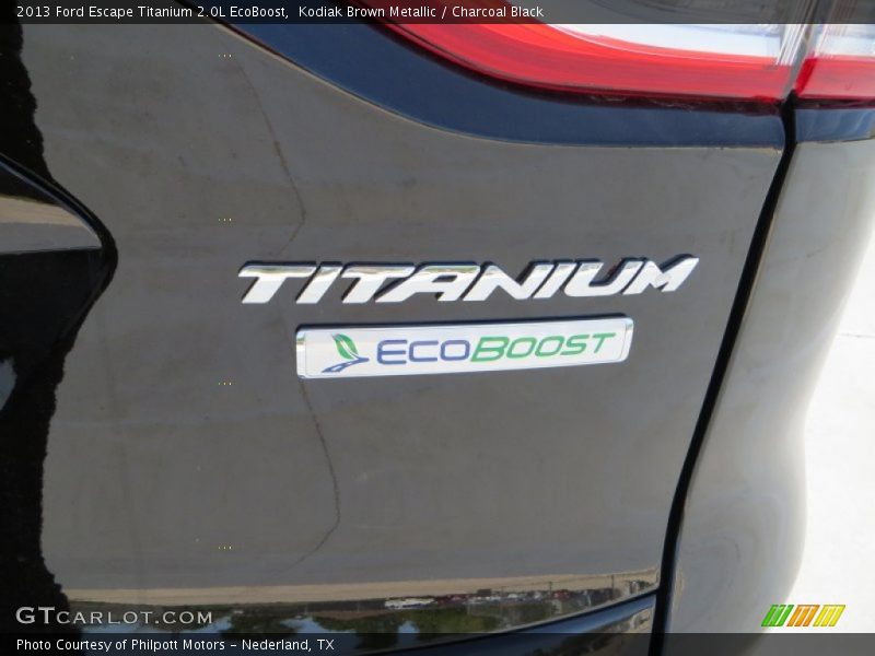 Kodiak Brown Metallic / Charcoal Black 2013 Ford Escape Titanium 2.0L EcoBoost