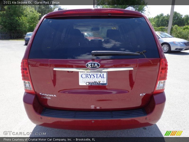 Claret Red / Beige 2011 Kia Sedona EX