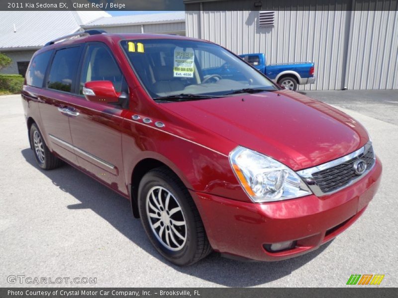 Claret Red / Beige 2011 Kia Sedona EX