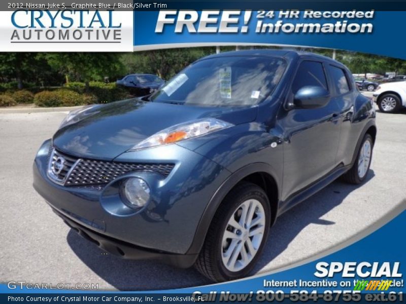 Graphite Blue / Black/Silver Trim 2012 Nissan Juke S