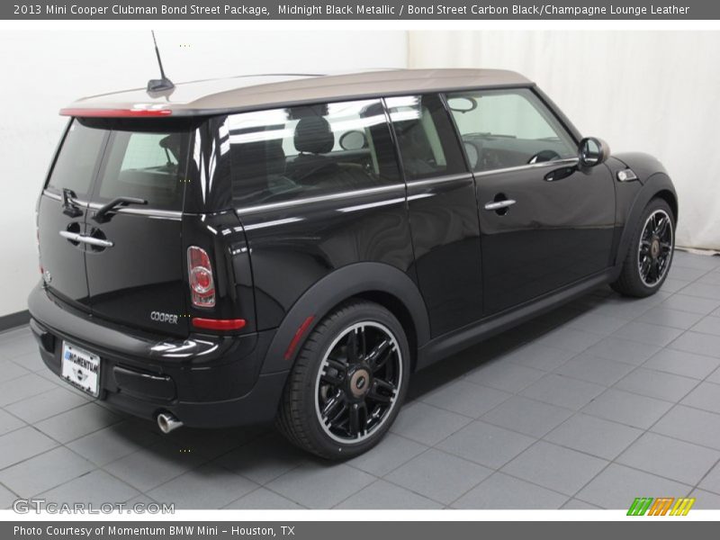 Midnight Black Metallic / Bond Street Carbon Black/Champagne Lounge Leather 2013 Mini Cooper Clubman Bond Street Package