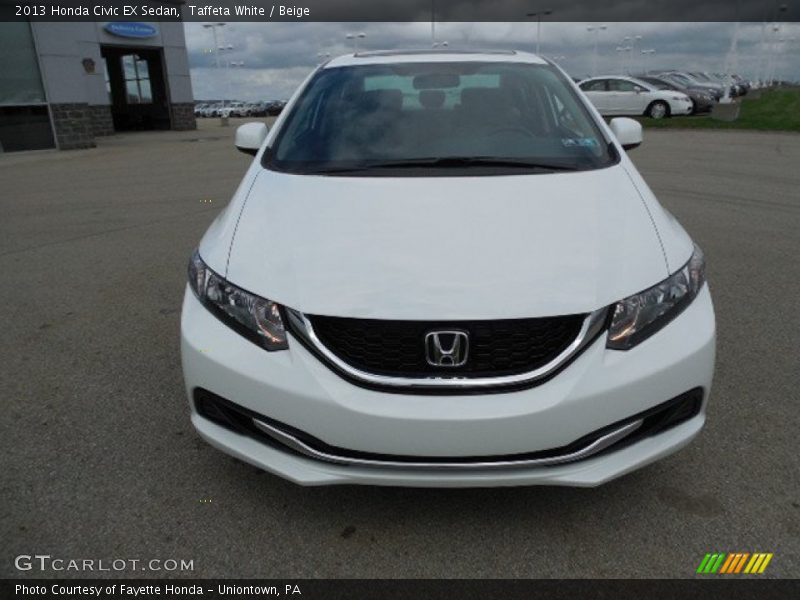 Taffeta White / Beige 2013 Honda Civic EX Sedan