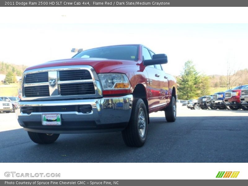 Flame Red / Dark Slate/Medium Graystone 2011 Dodge Ram 2500 HD SLT Crew Cab 4x4