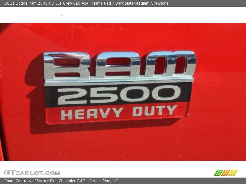 Flame Red / Dark Slate/Medium Graystone 2011 Dodge Ram 2500 HD SLT Crew Cab 4x4