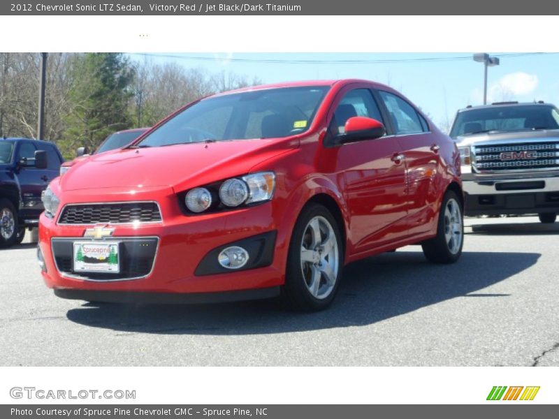 Victory Red / Jet Black/Dark Titanium 2012 Chevrolet Sonic LTZ Sedan