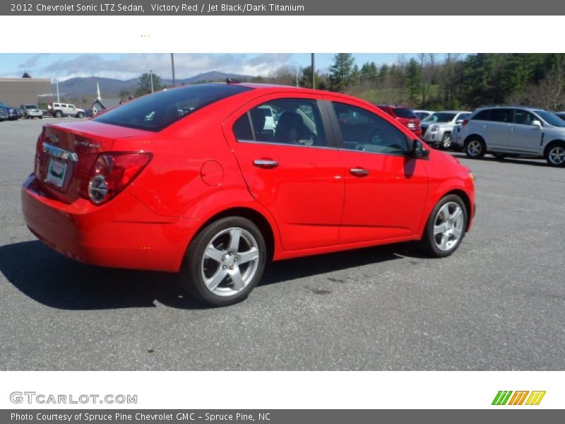 Victory Red / Jet Black/Dark Titanium 2012 Chevrolet Sonic LTZ Sedan