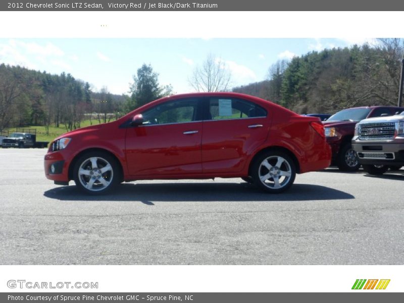 Victory Red / Jet Black/Dark Titanium 2012 Chevrolet Sonic LTZ Sedan