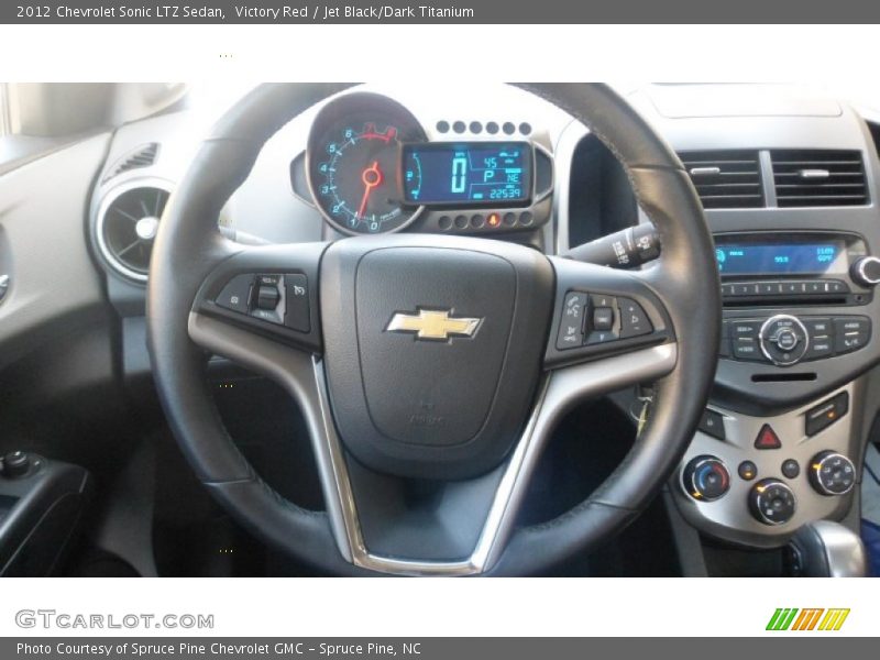 Victory Red / Jet Black/Dark Titanium 2012 Chevrolet Sonic LTZ Sedan