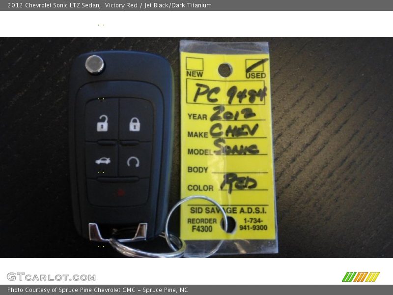 Victory Red / Jet Black/Dark Titanium 2012 Chevrolet Sonic LTZ Sedan