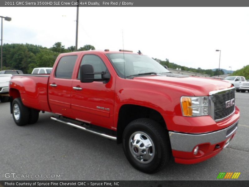 Fire Red / Ebony 2011 GMC Sierra 3500HD SLE Crew Cab 4x4 Dually