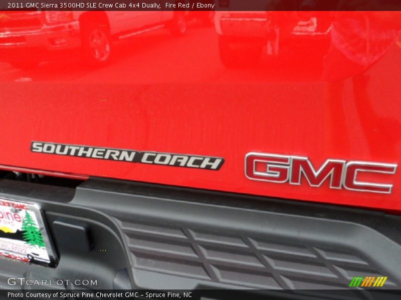 Fire Red / Ebony 2011 GMC Sierra 3500HD SLE Crew Cab 4x4 Dually