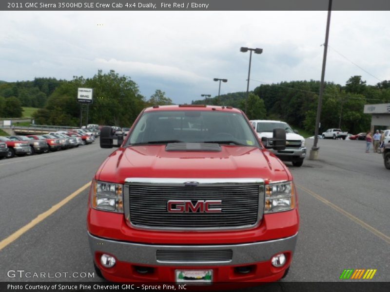 Fire Red / Ebony 2011 GMC Sierra 3500HD SLE Crew Cab 4x4 Dually