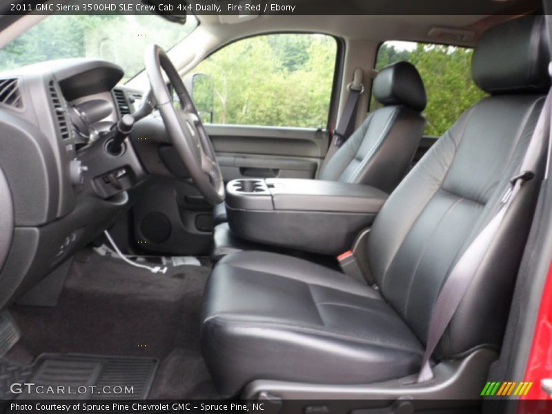  2011 Sierra 3500HD SLE Crew Cab 4x4 Dually Ebony Interior