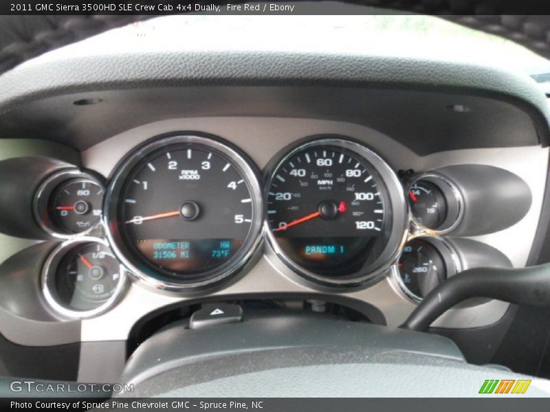 Fire Red / Ebony 2011 GMC Sierra 3500HD SLE Crew Cab 4x4 Dually
