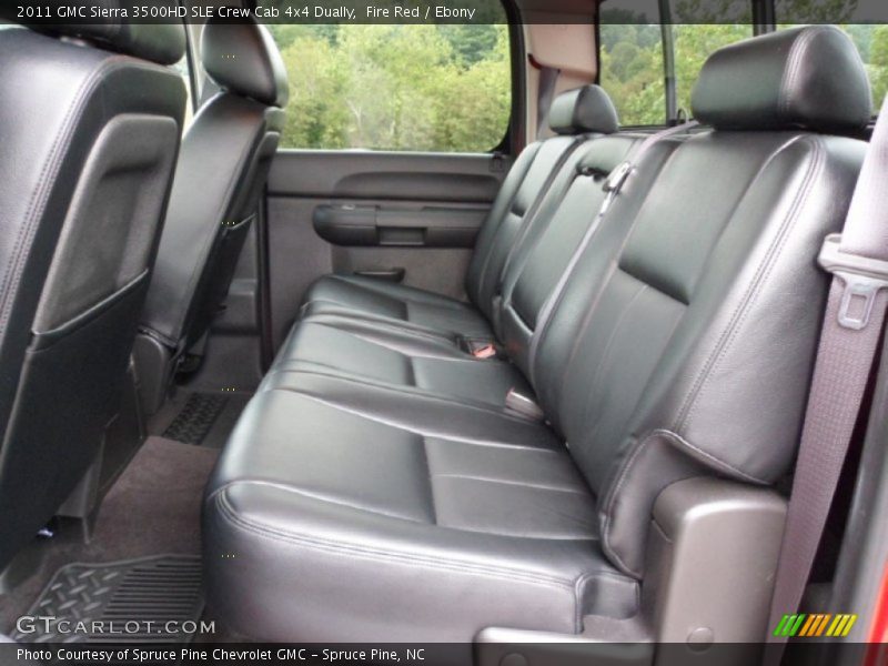 Rear Seat of 2011 Sierra 3500HD SLE Crew Cab 4x4 Dually