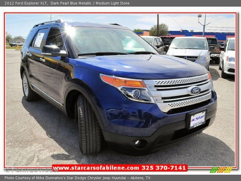 Dark Pearl Blue Metallic / Medium Light Stone 2012 Ford Explorer XLT