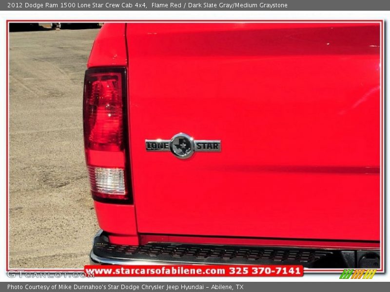 Flame Red / Dark Slate Gray/Medium Graystone 2012 Dodge Ram 1500 Lone Star Crew Cab 4x4
