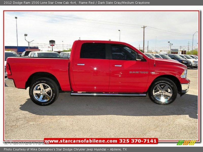 Flame Red / Dark Slate Gray/Medium Graystone 2012 Dodge Ram 1500 Lone Star Crew Cab 4x4