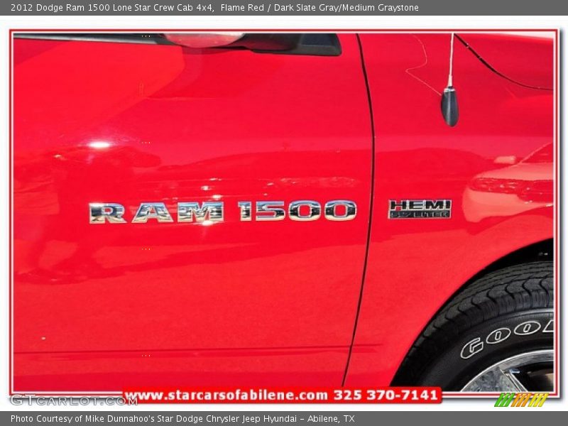 Flame Red / Dark Slate Gray/Medium Graystone 2012 Dodge Ram 1500 Lone Star Crew Cab 4x4