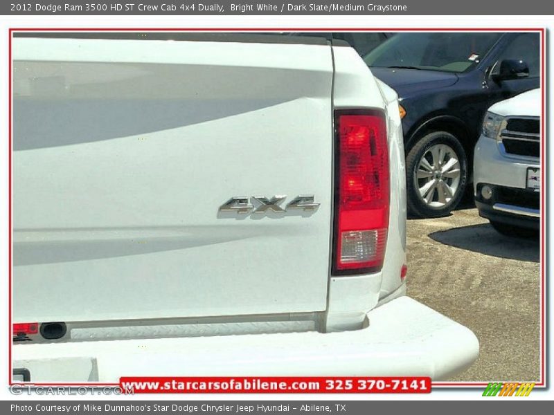 Bright White / Dark Slate/Medium Graystone 2012 Dodge Ram 3500 HD ST Crew Cab 4x4 Dually