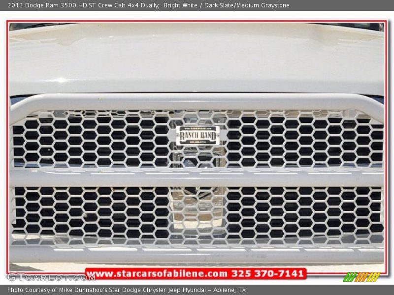 Bright White / Dark Slate/Medium Graystone 2012 Dodge Ram 3500 HD ST Crew Cab 4x4 Dually