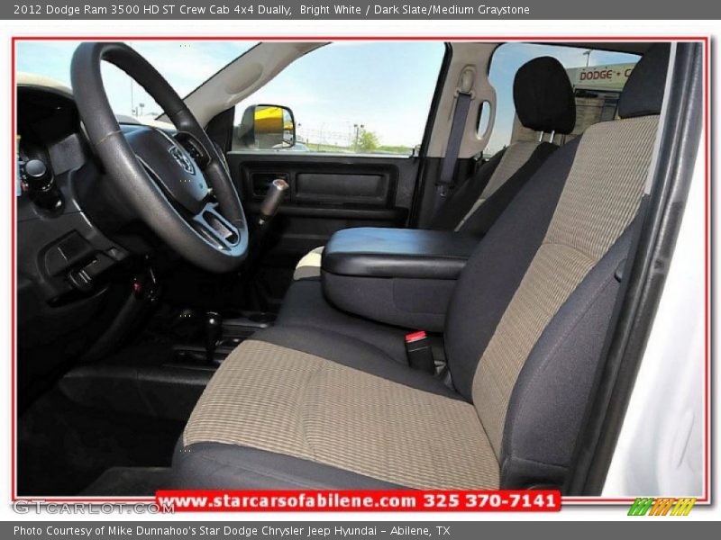 Bright White / Dark Slate/Medium Graystone 2012 Dodge Ram 3500 HD ST Crew Cab 4x4 Dually
