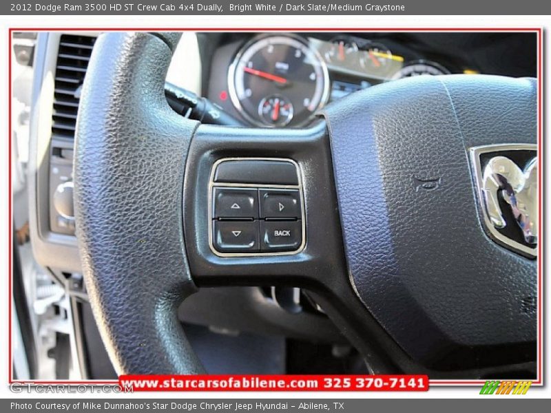 Bright White / Dark Slate/Medium Graystone 2012 Dodge Ram 3500 HD ST Crew Cab 4x4 Dually