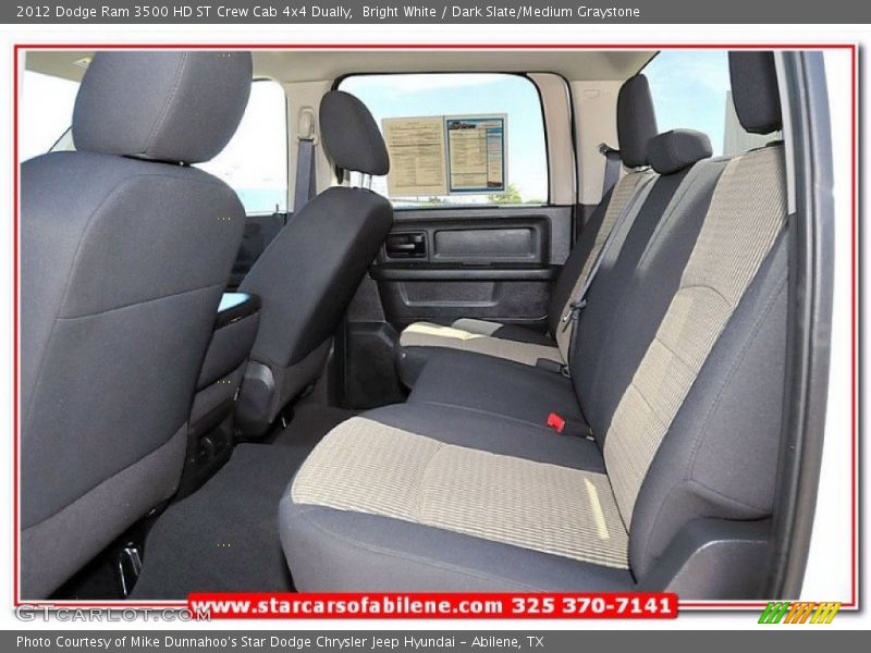 Bright White / Dark Slate/Medium Graystone 2012 Dodge Ram 3500 HD ST Crew Cab 4x4 Dually