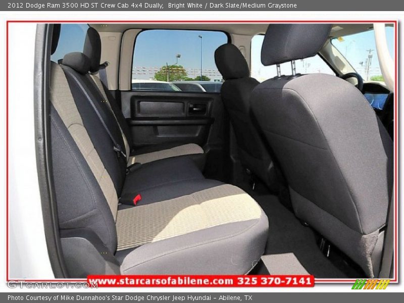 Bright White / Dark Slate/Medium Graystone 2012 Dodge Ram 3500 HD ST Crew Cab 4x4 Dually