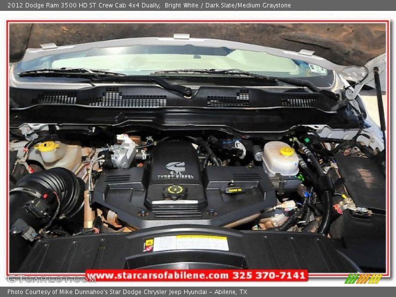 Bright White / Dark Slate/Medium Graystone 2012 Dodge Ram 3500 HD ST Crew Cab 4x4 Dually