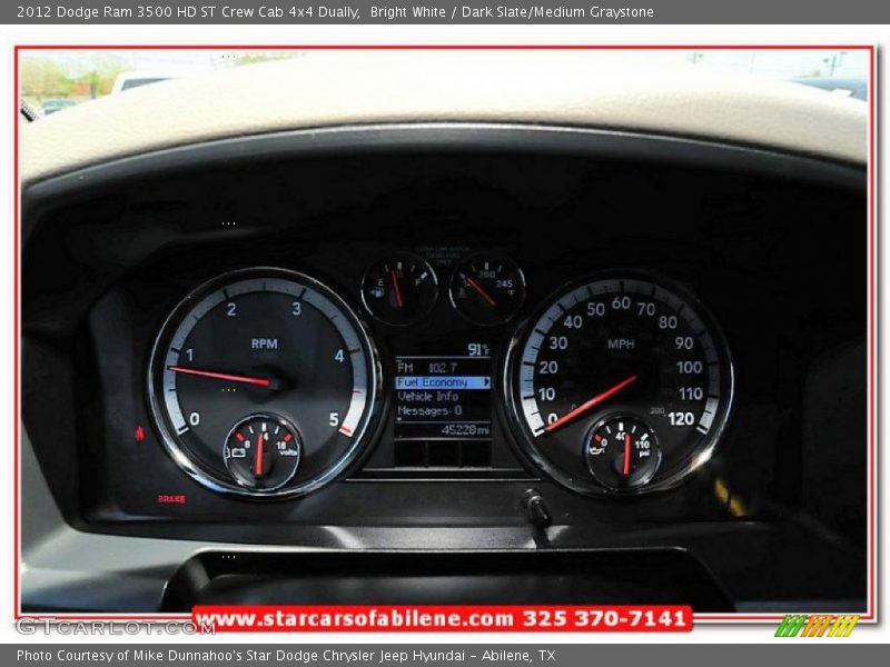 Bright White / Dark Slate/Medium Graystone 2012 Dodge Ram 3500 HD ST Crew Cab 4x4 Dually