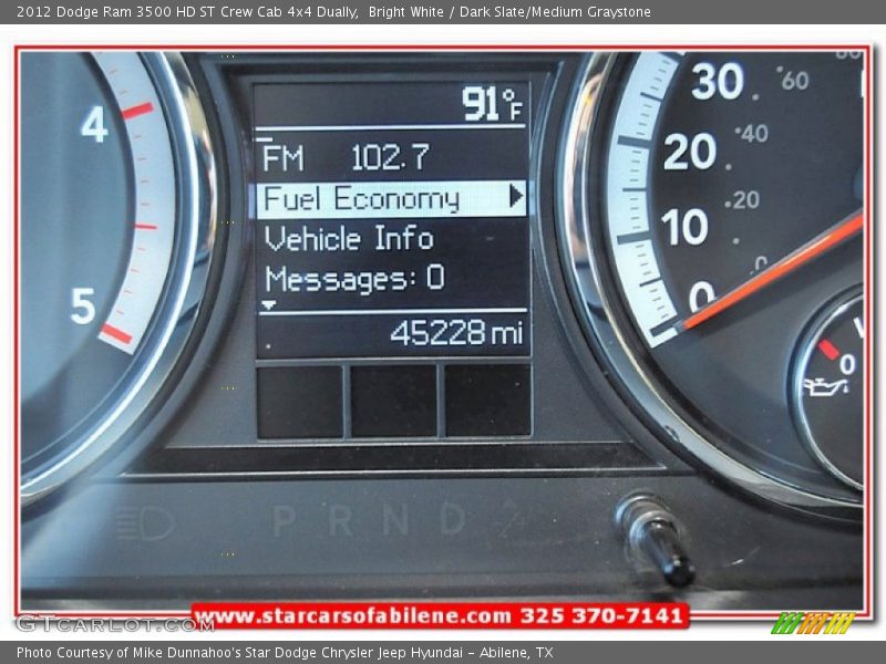 Bright White / Dark Slate/Medium Graystone 2012 Dodge Ram 3500 HD ST Crew Cab 4x4 Dually