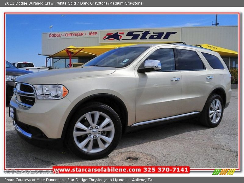 White Gold / Dark Graystone/Medium Graystone 2011 Dodge Durango Crew