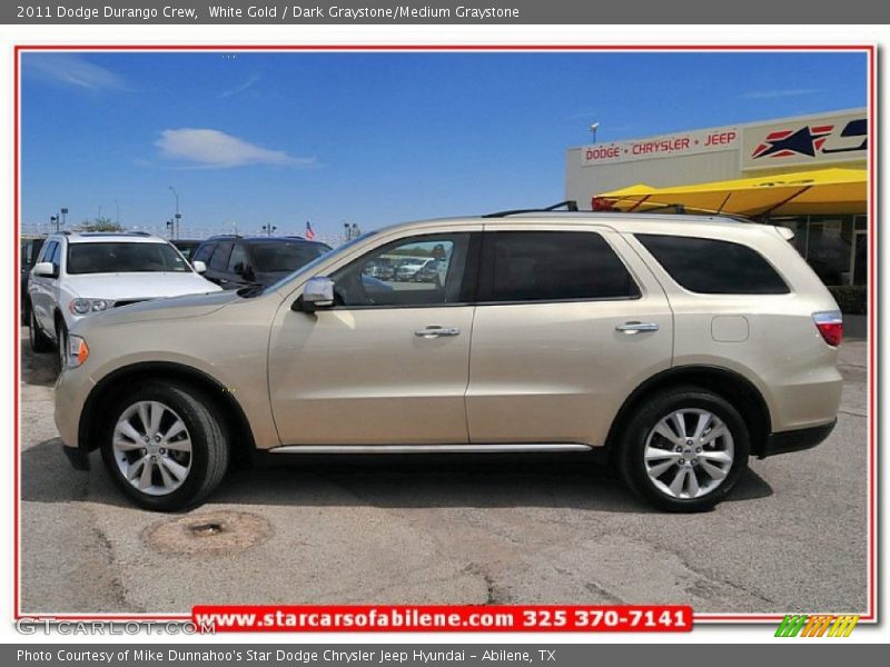 White Gold / Dark Graystone/Medium Graystone 2011 Dodge Durango Crew