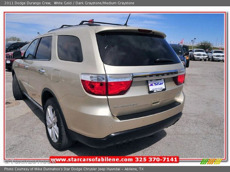 White Gold / Dark Graystone/Medium Graystone 2011 Dodge Durango Crew
