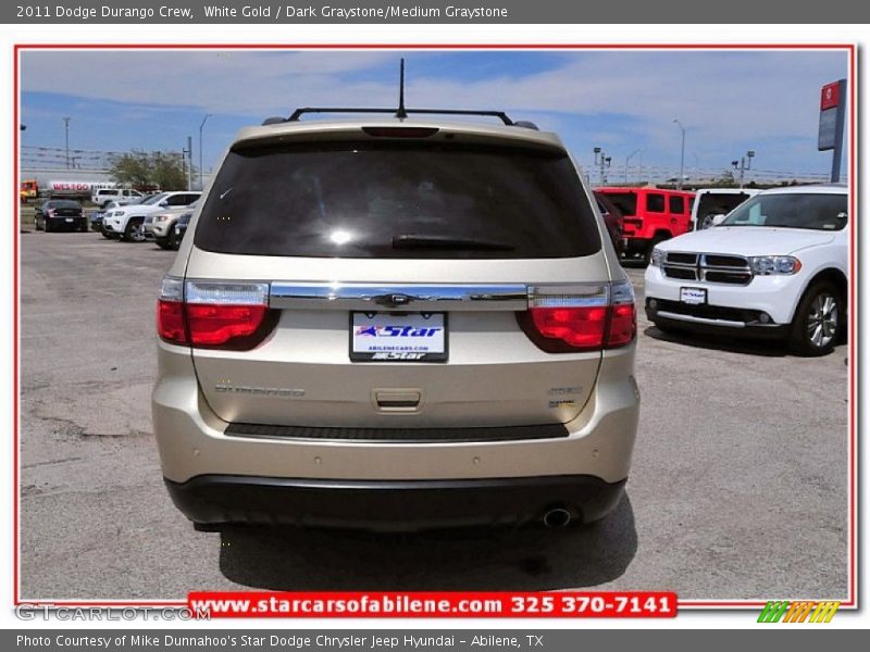 White Gold / Dark Graystone/Medium Graystone 2011 Dodge Durango Crew
