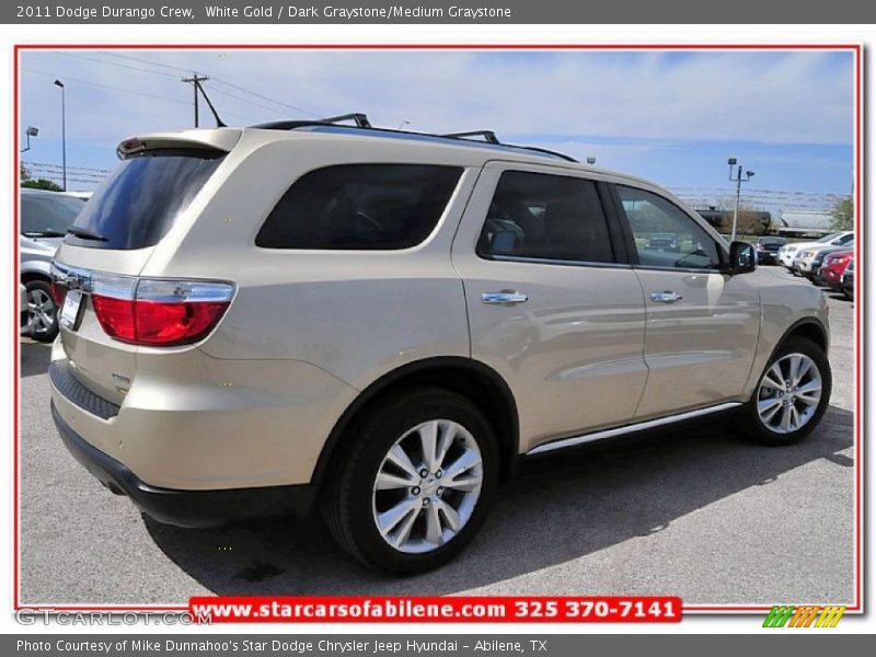 White Gold / Dark Graystone/Medium Graystone 2011 Dodge Durango Crew