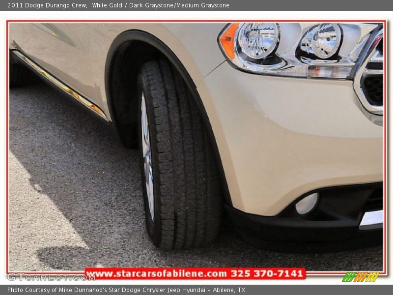 White Gold / Dark Graystone/Medium Graystone 2011 Dodge Durango Crew