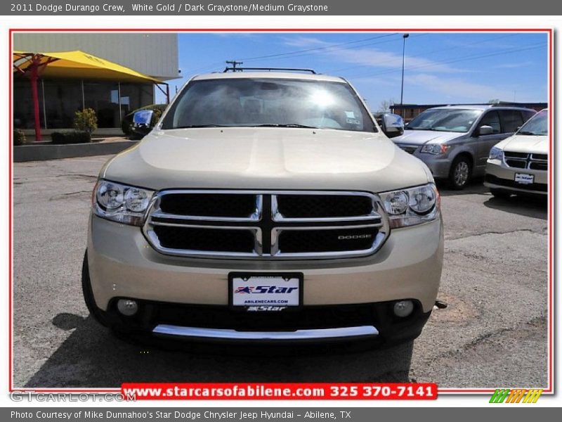 White Gold / Dark Graystone/Medium Graystone 2011 Dodge Durango Crew