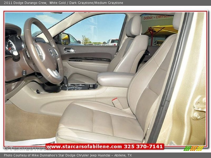 White Gold / Dark Graystone/Medium Graystone 2011 Dodge Durango Crew
