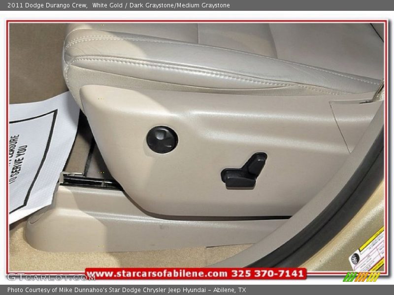White Gold / Dark Graystone/Medium Graystone 2011 Dodge Durango Crew