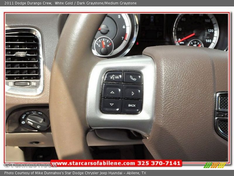 White Gold / Dark Graystone/Medium Graystone 2011 Dodge Durango Crew