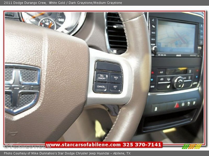 White Gold / Dark Graystone/Medium Graystone 2011 Dodge Durango Crew