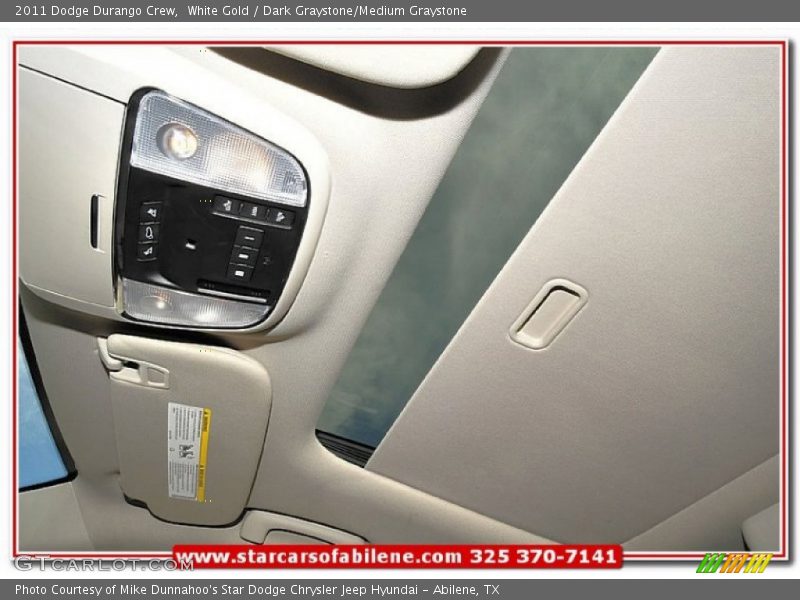 White Gold / Dark Graystone/Medium Graystone 2011 Dodge Durango Crew