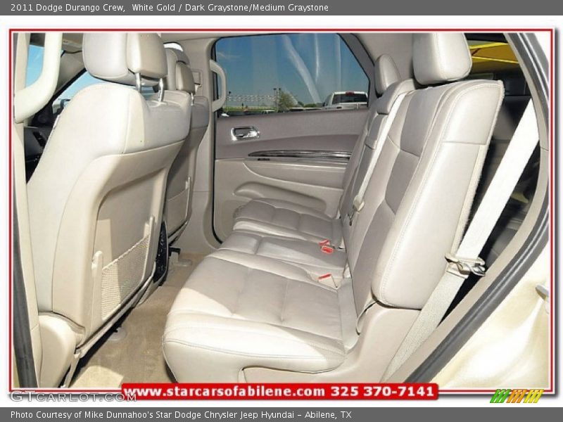 White Gold / Dark Graystone/Medium Graystone 2011 Dodge Durango Crew